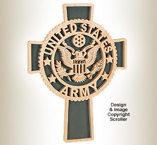 Army Honor & Faith Wall Cross Design Pattern - The Winfield Collection