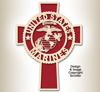 Marines Honor & Faith Wall Cross Design Pattern - The Winfield Collection