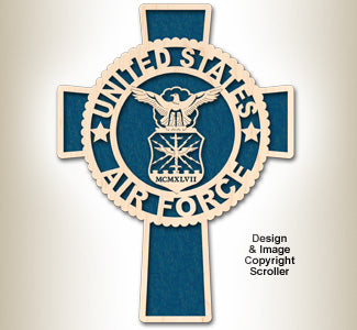 Air Force Honor & Faith Wall Cross Design Pattern - The Winfield Collection
