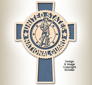National Guard Honor & Faith Wall Cross Design Pattern - The Winfield Collection