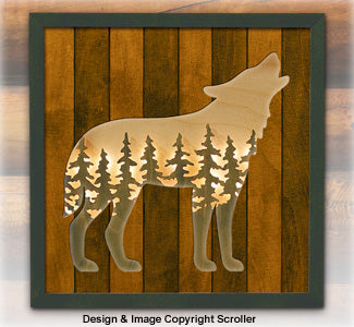 Wolf Lighted Wilderness Wall Art Pattern - The Winfield Collection