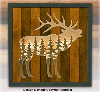Elk Lighted Wilderness Wall Art Pattern - The Winfield Collection
