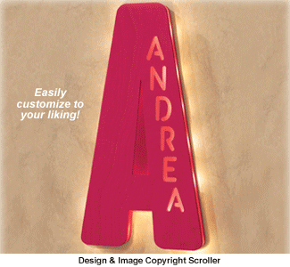 Complete Set of Lighted Initial Wall Art Patterns - The Winfield Collection