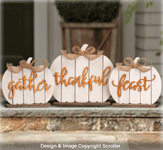 Harvest Pumpkin Trio Pallet Wood Pattern - The Winfield Collection