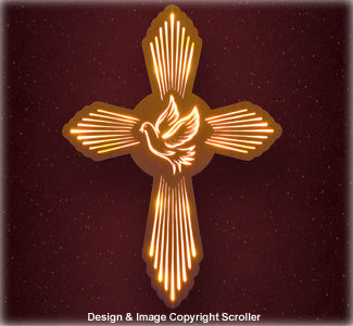 Lighted Dove Wall Cross Pattern - The Winfield Collection