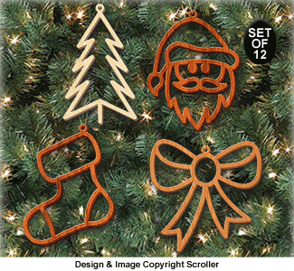 Festive Christmas Ornaments Pattern - The Winfield Collection