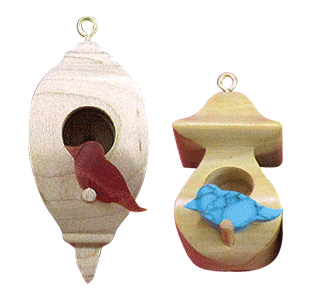 Compound Cut Birdhouse Ornaments Pattern - The Winfield Collection