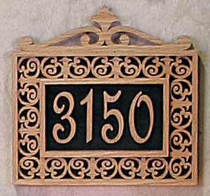 Scrolled Framed Address Marker Project Pattern - The Winfield Collection