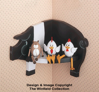 Animal Corner Shelves Woodcraft Pattern(F) - The Winfield Collection