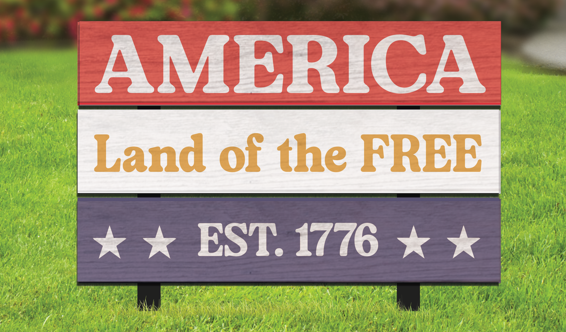 America Yard Sign Pattern