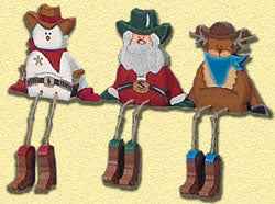 Country Christmas Shelf Sitters Wood Pattern(F)