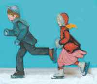 Skating Kids Woodcraft Pattern