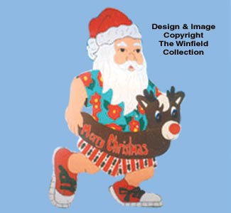 Swimsuit Santa Woodcraft Pattern(F) - The Winfield Collection