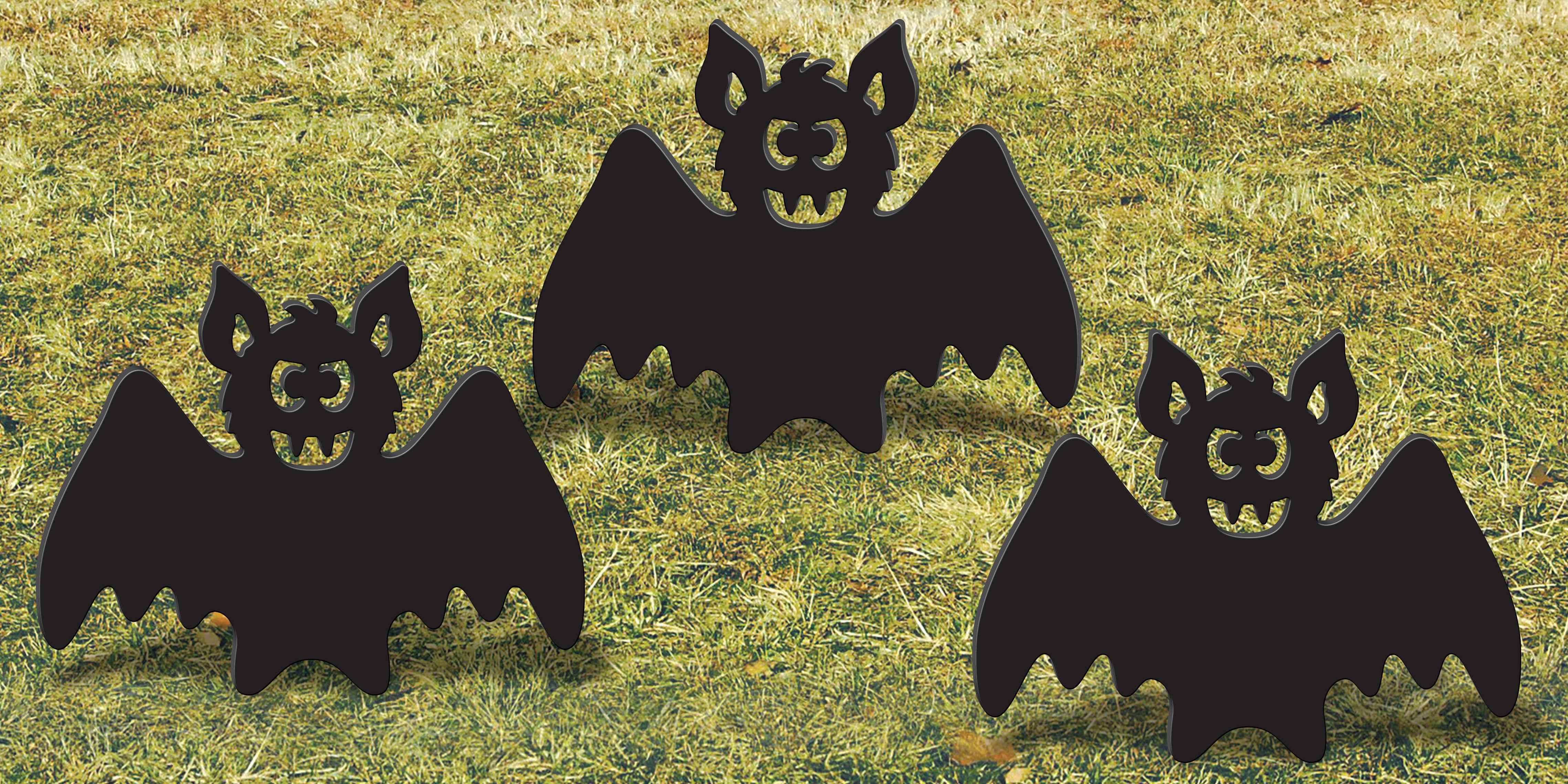 Black Bat Trio All-Weather Outdoor Display
