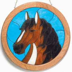 Painted Glass Horse Project(F)