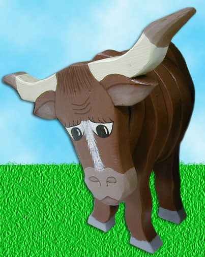 Layered Steer Woodcraft Pattern
