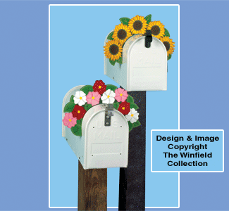 Floral Mailbox Toppers Woodcraft Pattern(F) - The Winfield Collection