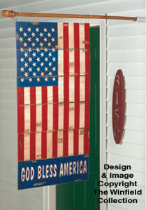 Americana Flag Woodcraft Pattern(F) - The Winfield Collection