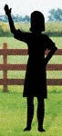 Waving Woman Shadow Woodcraft Pattern - The Winfield Collection