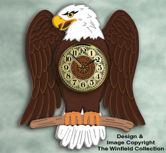 Majestic Eagle Wall Clock Woodcraft Plan - The Winfield Collection