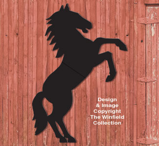 Life-Size Rearing Horse Shadow Pattern - The Winfield Collection