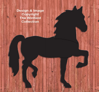 Life-Size Standing Horse Shadow Pattern - The Winfield Collection