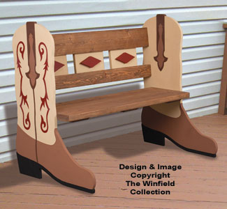 Cowboy Boot Bench Plans - The Winfield Collection