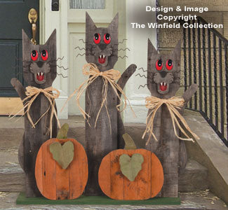 Pallet Wood Black Cats Pattern - The Winfield Collection