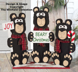 3 Bears Christmas Sign Pattern - The Winfield Collection