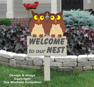 Owl Welcome Sign Pattern - The Winfield Collection