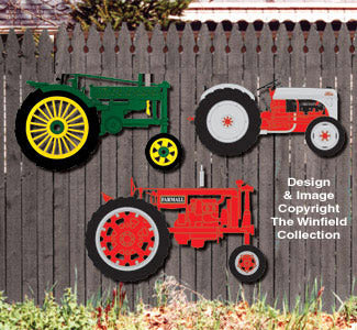 Small Tractors Wall Decor Pattern Set (W1480YD, 1481, 1482) - The Winfield Collection