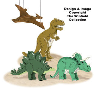 3D Dinosaurs Pattern Set #2 (Z-2453 2454, 2481, 2482) - The Winfield Collection