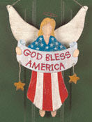 Americana Angel Door Decor(F) - The Winfield Collection