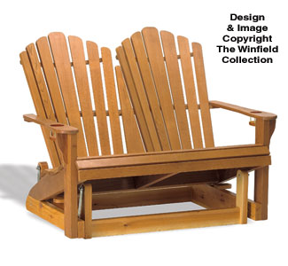 Adirondack Loveseat Glider Wood Plan - The Winfield Collection