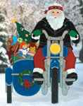 Motorcyclin' Santa Woodcraft Pattern(F)