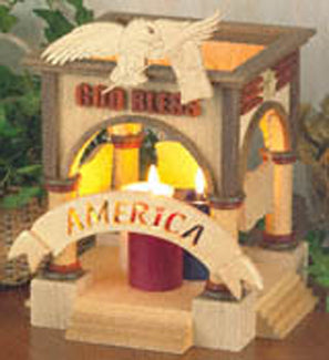 God Bless America Candle Holder Project Pattern - The Winfield Collection