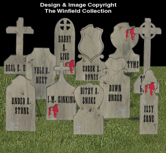 24 Gravestones Woodcraft Patterns - The Winfield Collection