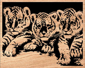 Playful Cubs Scrolled Art Pattern - The Winfield Collection