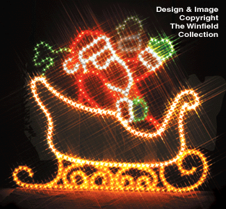 Santa, Sleigh & Reindeer Nite-Lite Pattern Set (LYD58 & 59) - The Winfield Collection
