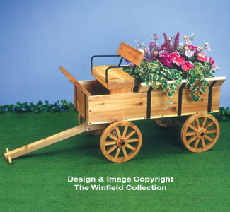 Hay Wagon Planter Wood Plan - The Winfield Collection