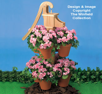 Old Pump Plant Stand Wood Pattern(F) - The Winfield Collection