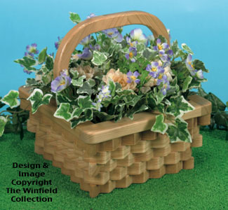 Patio Basket Planter #2 Wood Pattern - The Winfield Collection