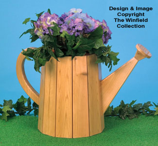 Watering Can Planter Wood Pattern - The Winfield Collection