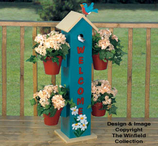 Welcome Birdhouse Planter Woodworking Plan(F) - The Winfield Collection