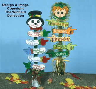 Holiday Sign Post Woodcrafting Pattern(F) - The Winfield Collection