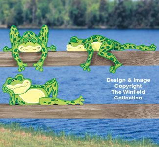 Lazy Frogs Rail Pets Pattern - The Winfield Collection