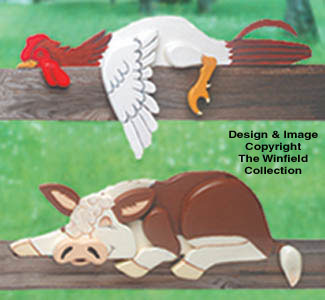 Rooster & Hereford Rail Pets Pattern - The Winfield Collection