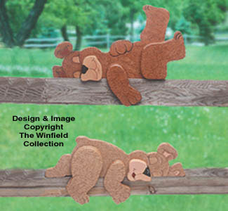 Teddy Bear Rail Pets Woodcraft Pattern - The Winfield Collection