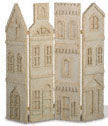 Decorative Village Screen Woodcraft Pattern - The Winfield Collection