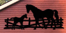Horse & Colt Shadow Woodcraft Pattern - The Winfield Collection